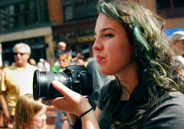 Libby March, photojournalist and humanitarian. Photograph by Jeff LaMonde.